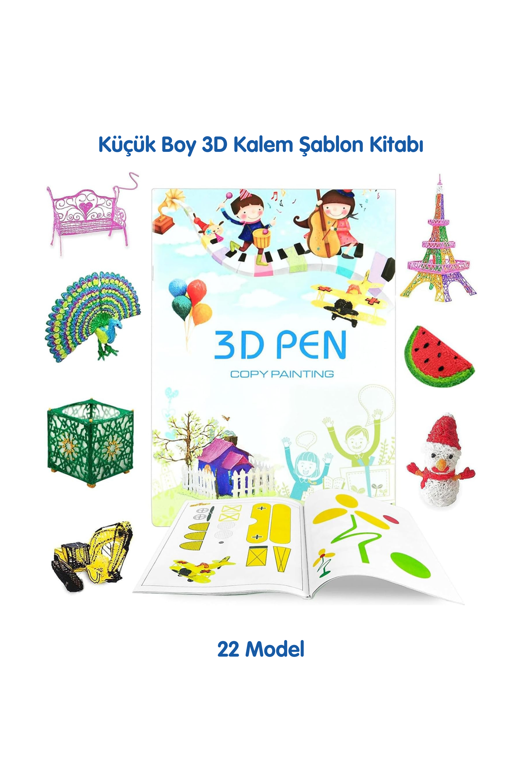 3D Kalem Şablon Kitabı ( Küçük Boy )