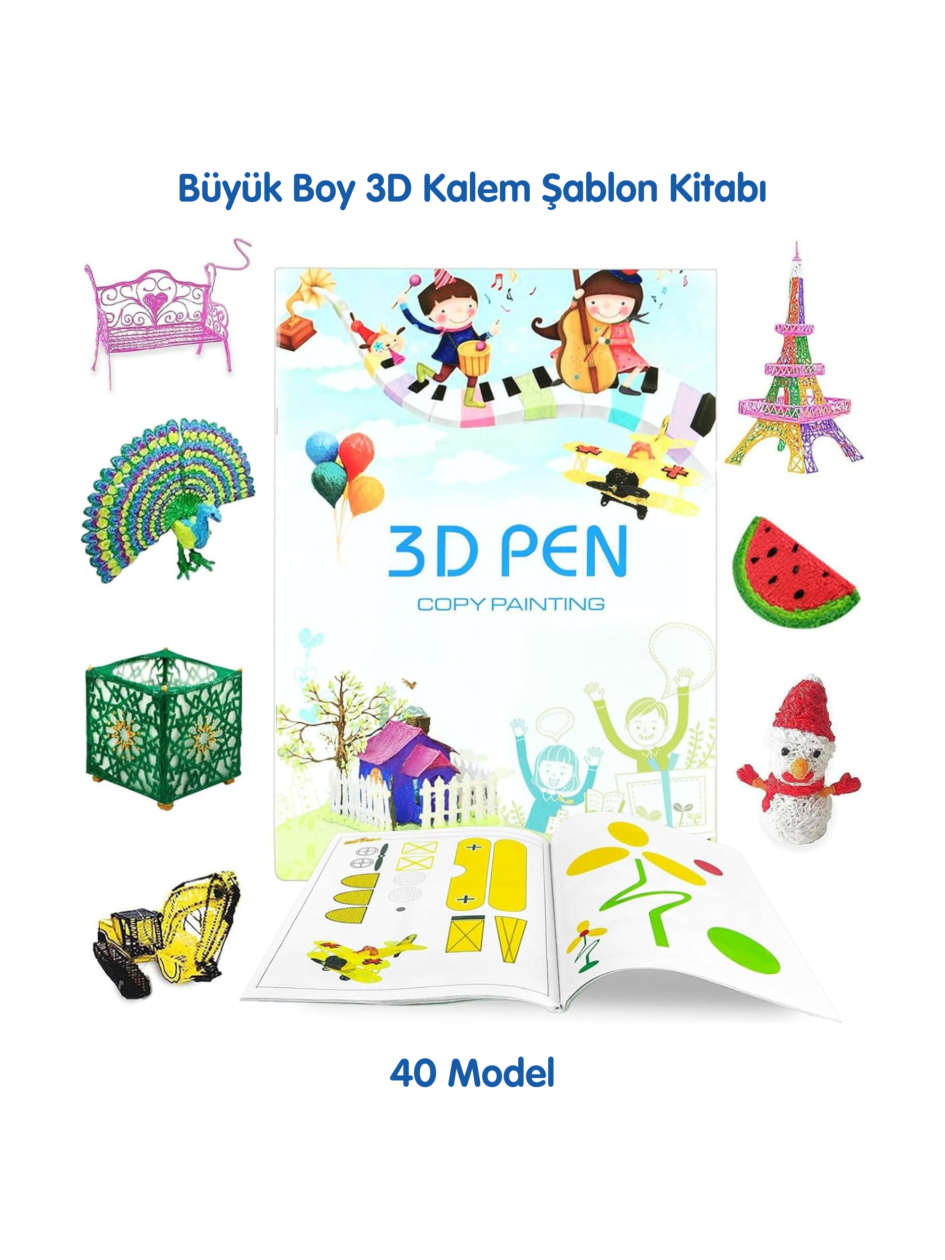 3D Kalem Şablon Kitabı ( Büyük Boy )