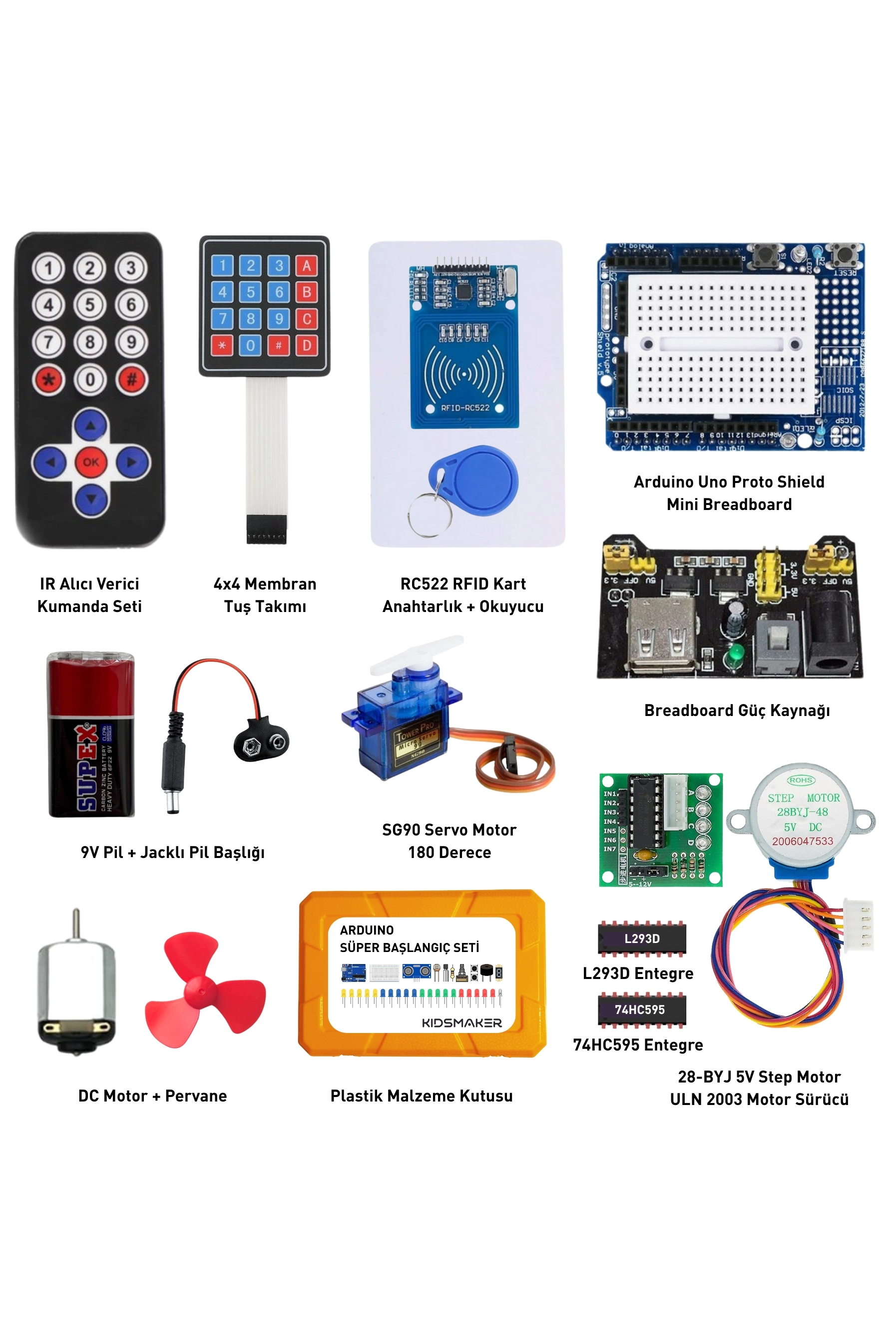 Arduino Set 292 Parça Full Başlangıç Seti