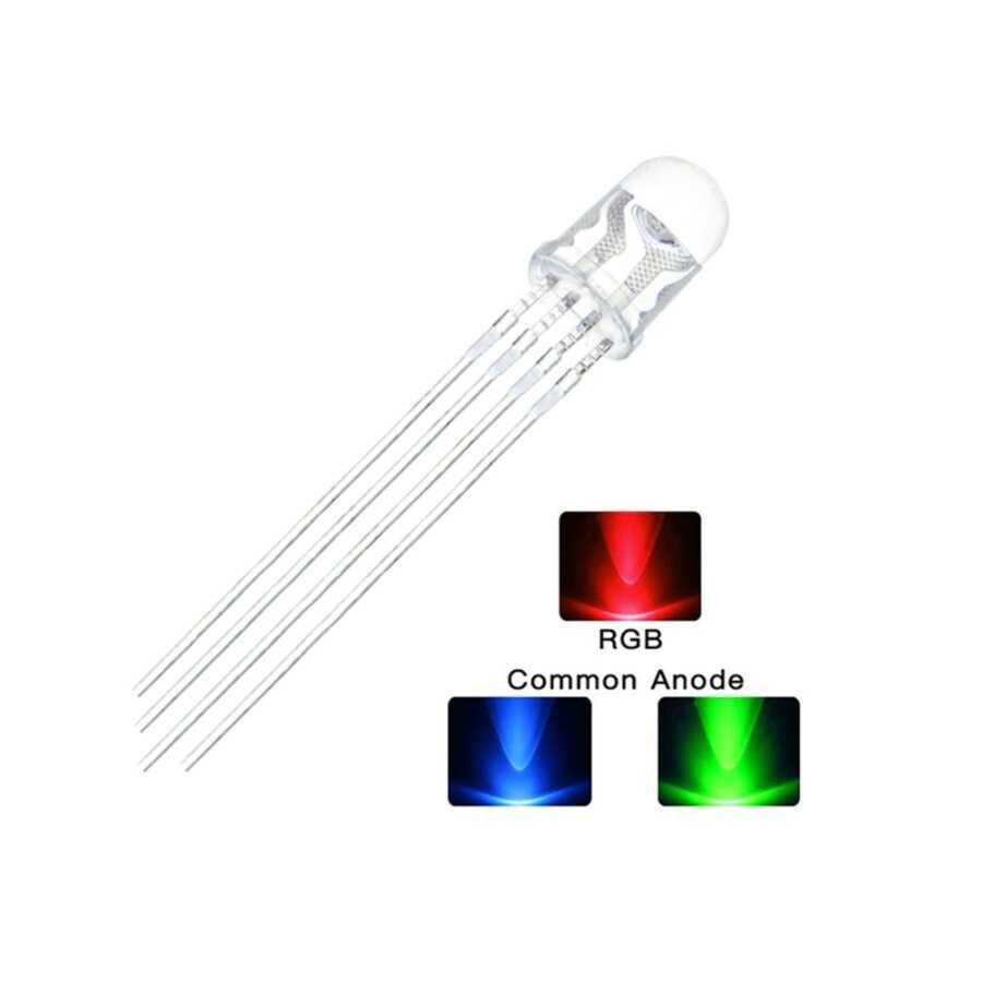 5mm RGB Led - Ortak Anot 4 Pin