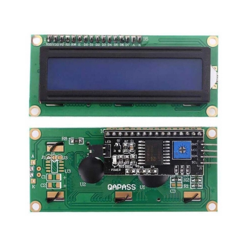 I2C Lehimli Mavi LCD Ekran 16x2 Karakter