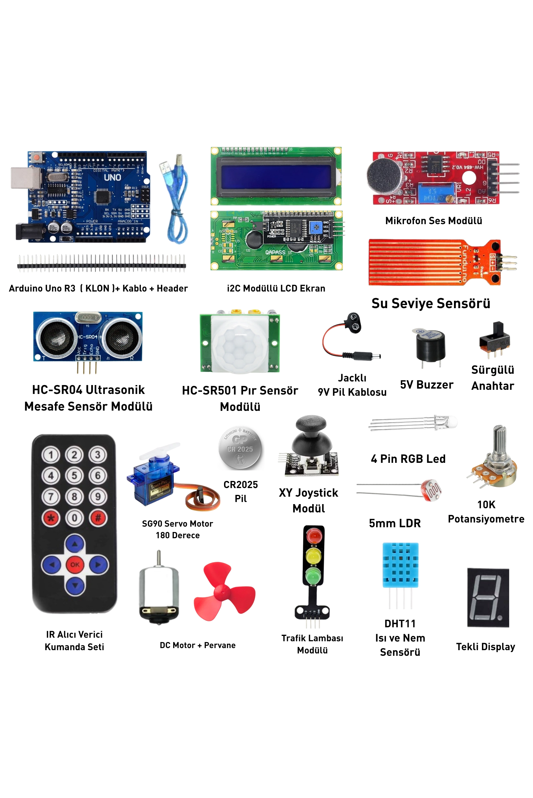 Arduino 193 Parça Süper Başlangıç Seti - Malzeme Kutulu