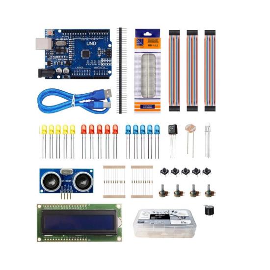 Arduino Uno 124 Parça Süper Başlangıç Seti ( Malzeme Kutulu )