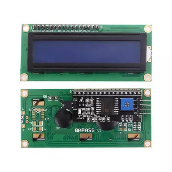 I2C Lehimli Mavi LCD Ekran 16x2 Karakter