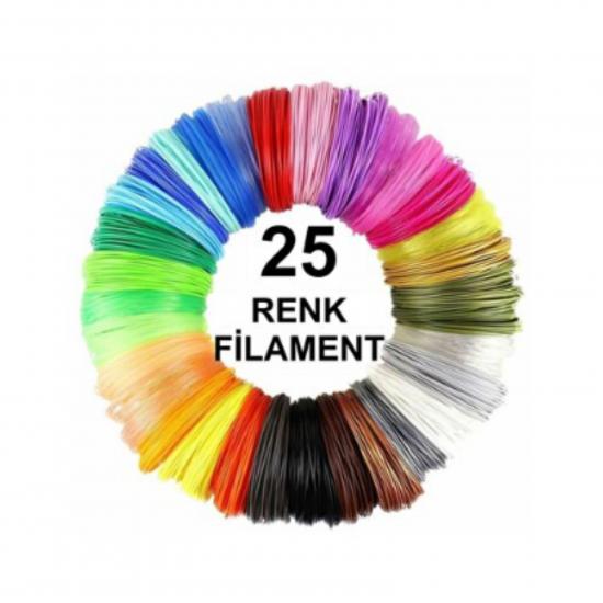 25 Renk 25 Metre PLA Filament
