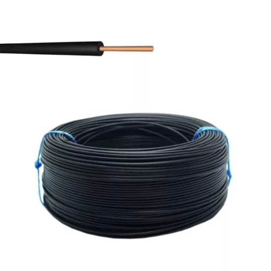 1 metre 0.5mm Tek Damar Siyah Zil Teli Kablo